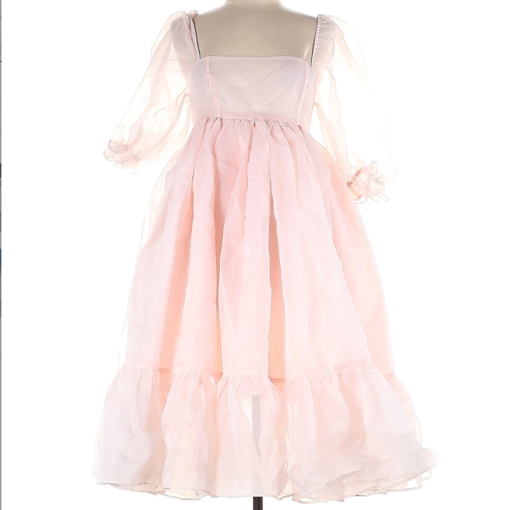 Selkie French puff dress in ballerina pink - Picture 14 of 16